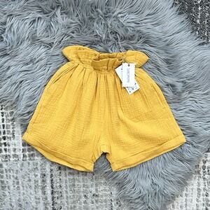 Siaomimi Girls Marigold High Waisted Crinkle Shorts Size 14Y